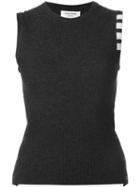 Thom Browne Sleeveless Contrast Sweatshirt, Women's, Size: 38, Grey, Cashmere