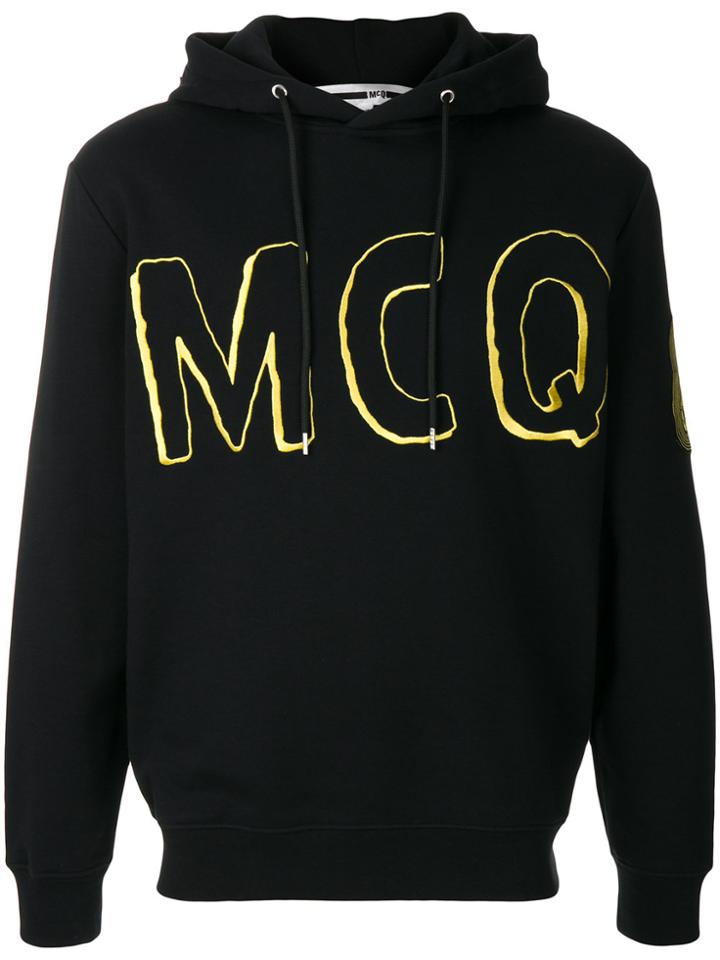 Mcq Alexander Mcqueen Embroidered Logo Hoddie - Black