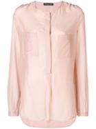 Phisique Du Role Collarless Shirt - Pink & Purple