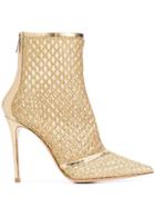Gianvito Rossi Pointed Ankle Boots - Gold