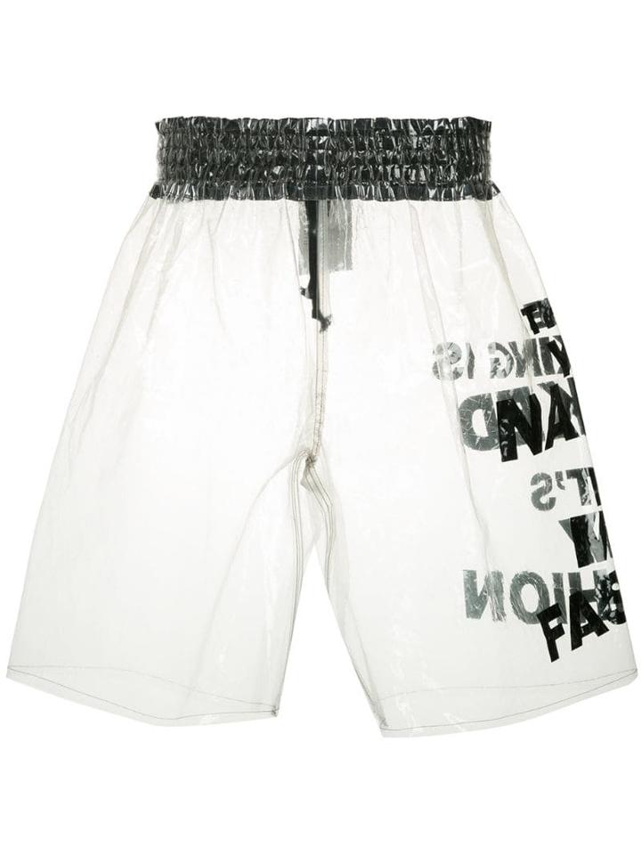 Comme Des Garçons Pre-owned Plastic Shorts - Black