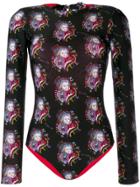 La Doublej Long-sleeve Bodysuit Top - Black