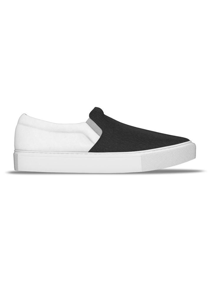 Myswear Maddox Slip-on Sneakers, Men's, Size: 42, Black, Leather/rubber