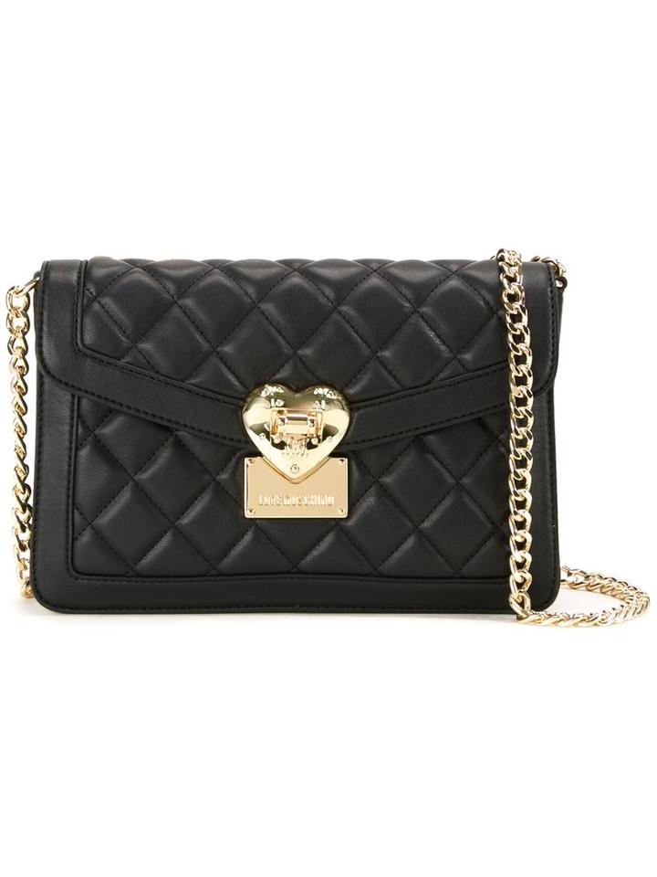 Love Moschino Quilted Crossbody Bag, Women's, Black, Polyurethane