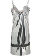 Maison Margiela Glossy Midi Dress - Silver