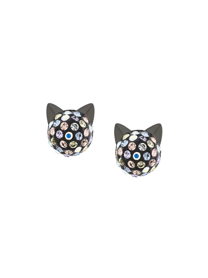 Karl Lagerfeld Cry Choupette Rainbow Earrings - Metallic