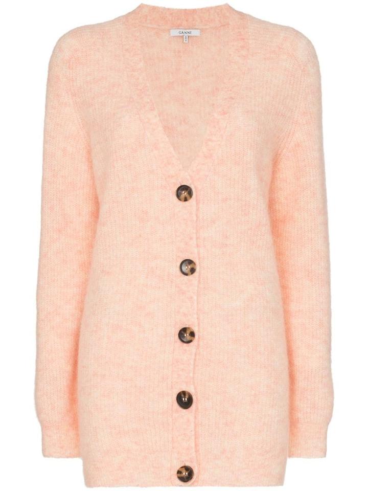 Ganni Callahan Button-down Knitted Cardigan - Pink