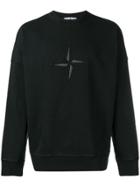 Stone Island Logo Embroidered Sweater - Black