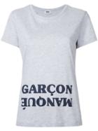 Sonia By Sonia Rykiel Print Front T-shirt, Women's, Size: Large, Grey, Cotton/modal