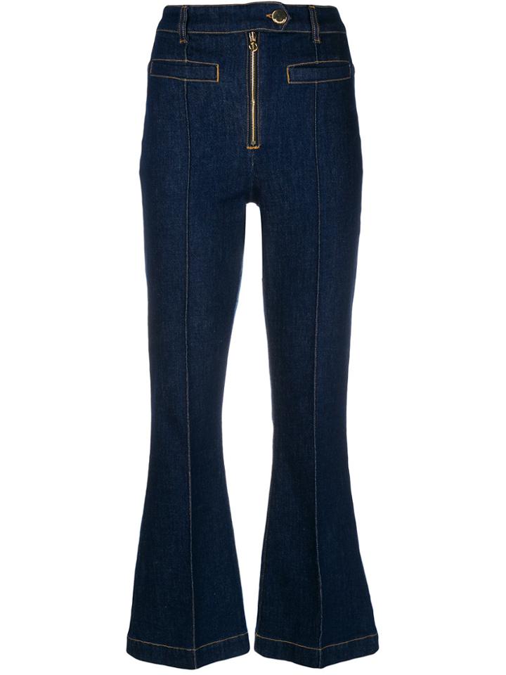 L'autre Chose Cropped Flared Jeans - Blue