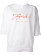 Joyrich Raw Edge Sleeve Sweatshirt, Women's, Size: Xs, White, Cotton