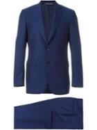 Canali Two Button Suit, Men's, Size: 54, Blue, Cupro/mohair/wool