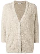 Brunello Cucinelli - Tweed Cardigan - Women - Cotton/polyamide - L, Nude/neutrals, Cotton/polyamide