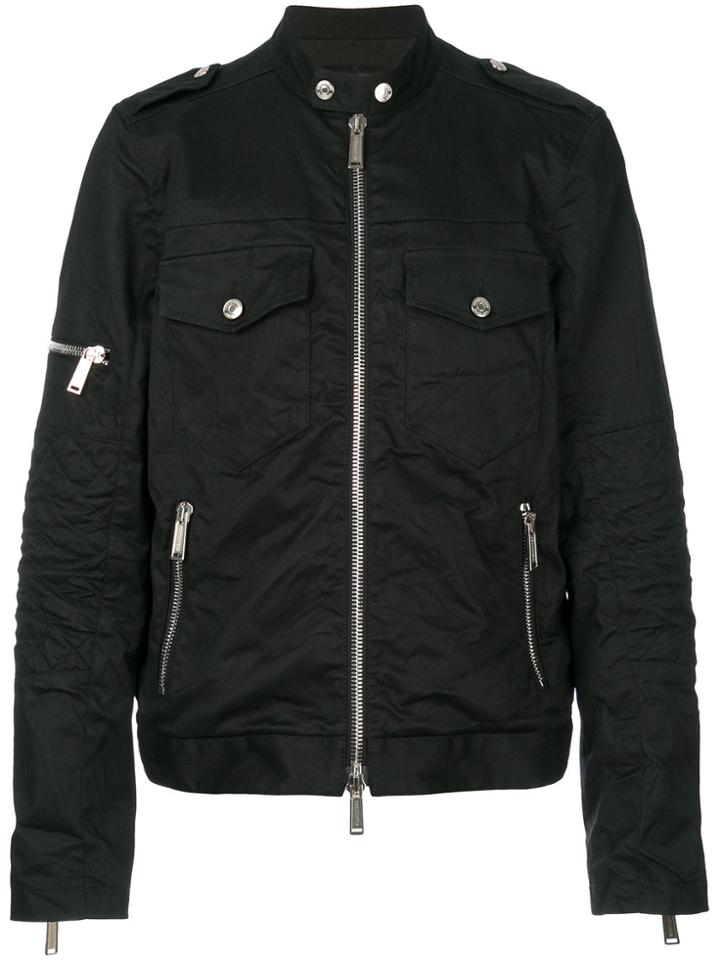 Dsquared2 Multi Pockets Zip Up Jacket - Black