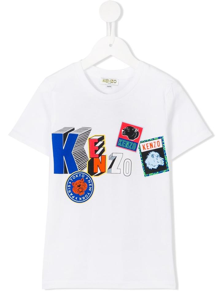 Kenzo Kids Printed T-shirt, Boy's, Size: 6 Yrs, White