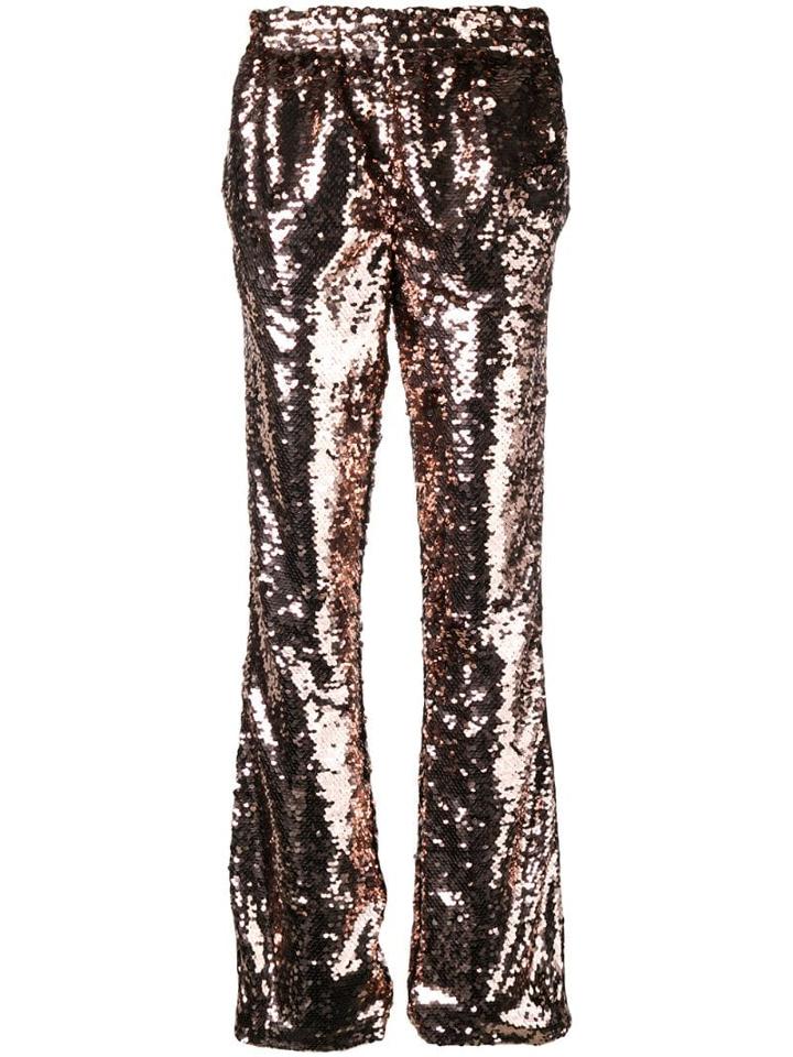Faith Connexion Sequin Flared Trousers - Metallic