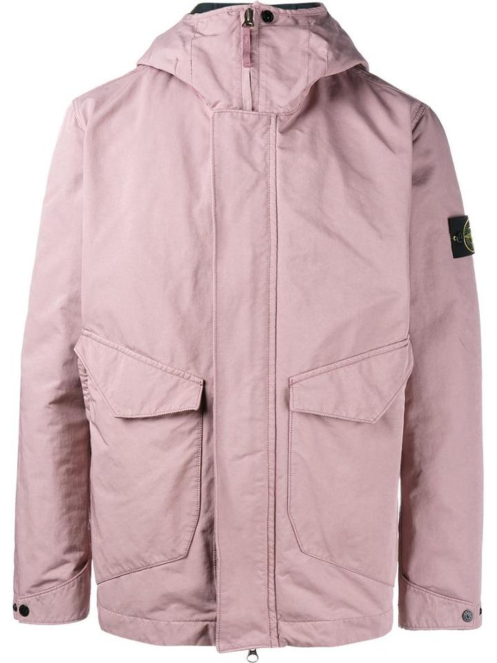 Stone Island Down Lined Parka, Men's, Size: Xl, Pink/purple, Polyamide/polyurethane Resin/feather Down