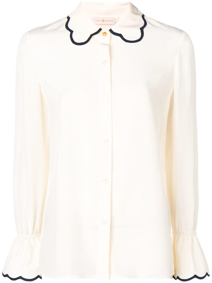 Tory Burch Scalloped-edge Shirt - Neutrals