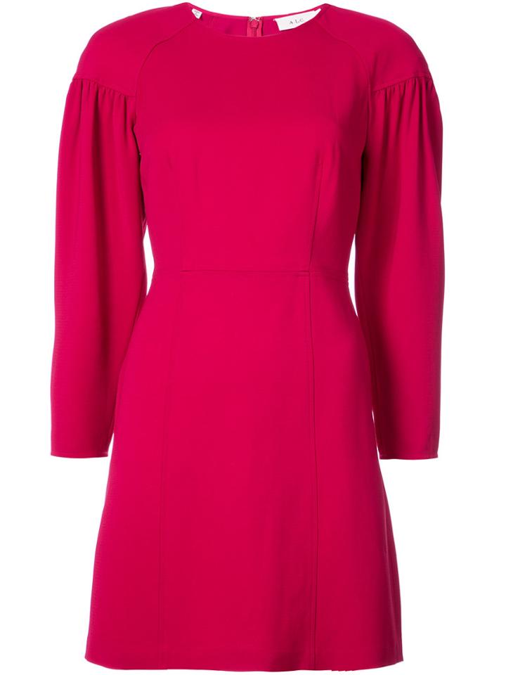 A.l.c. Puff Sleeves Dress - Pink & Purple