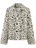 Goen.j Leopard Print Faux-fur Jacket - White