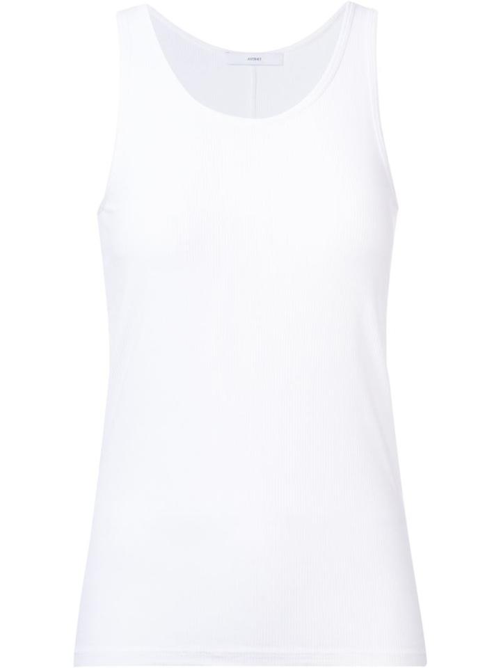 Astraet Ribbed Tank Top, Women's, White, Polyurethane/rayon