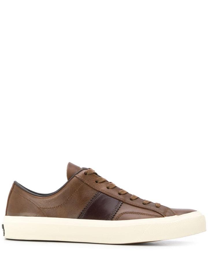 Tom Ford Tonal Panels Low-top Sneakers - Brown