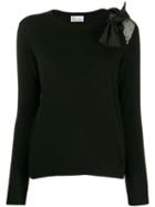 Red Valentino Bow Front Jumper - Black