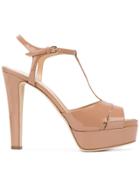 Sergio Rossi Patent Open Toe Sandals - Pink & Purple