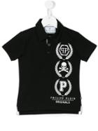 Philipp Plein Kids Pp Originals Polo Shirt, Boy's, Size: 12 Yrs, Black