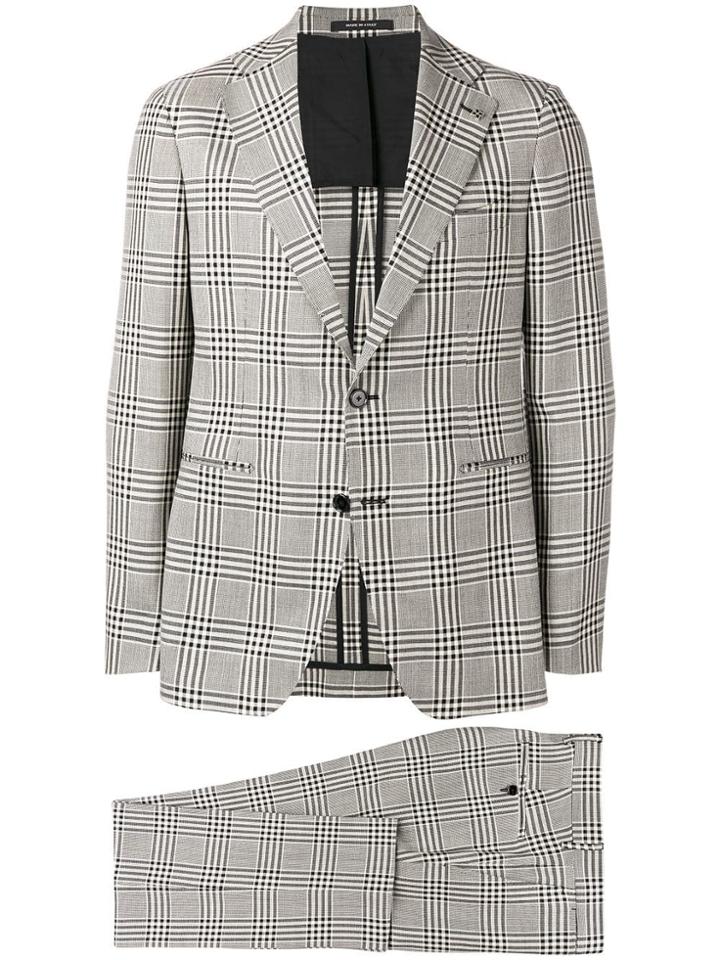 Tagliatore Glen Checked Suit - Black