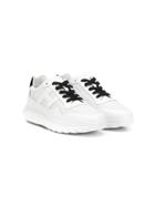 Hogan Kids Logo Embroidered Sneakers - White