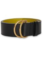 Burberry Leather Double D-ring Belt - Black