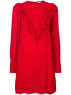 Ganni Polka Dot Short Dress - Red