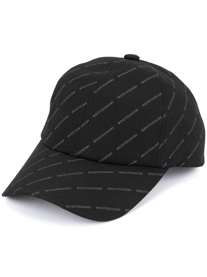 Wooyoungmi All-over Logo Print Cap - Black
