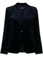 Max Mara Studio Eufrate Velvet Blazer - Blue