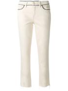 Tory Burch Sara Cropped Kick Boot Jeans - Nude & Neutrals