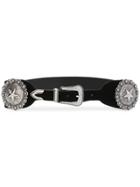 Kate Cate Star Plaque Western Buckle Belt - Black