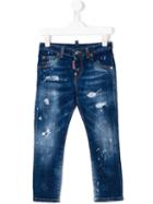 Dsquared2 Kids Distressed Jeans, Girl's, Size: 10 Yrs, Blue