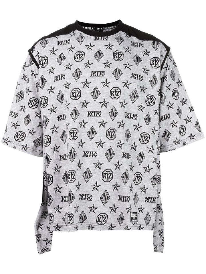 Ktz Monogram Print T-shirt, Adult Unisex, Size: Small, White, Cotton
