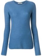 Holland & Holland Small Waffle Jumper - Blue