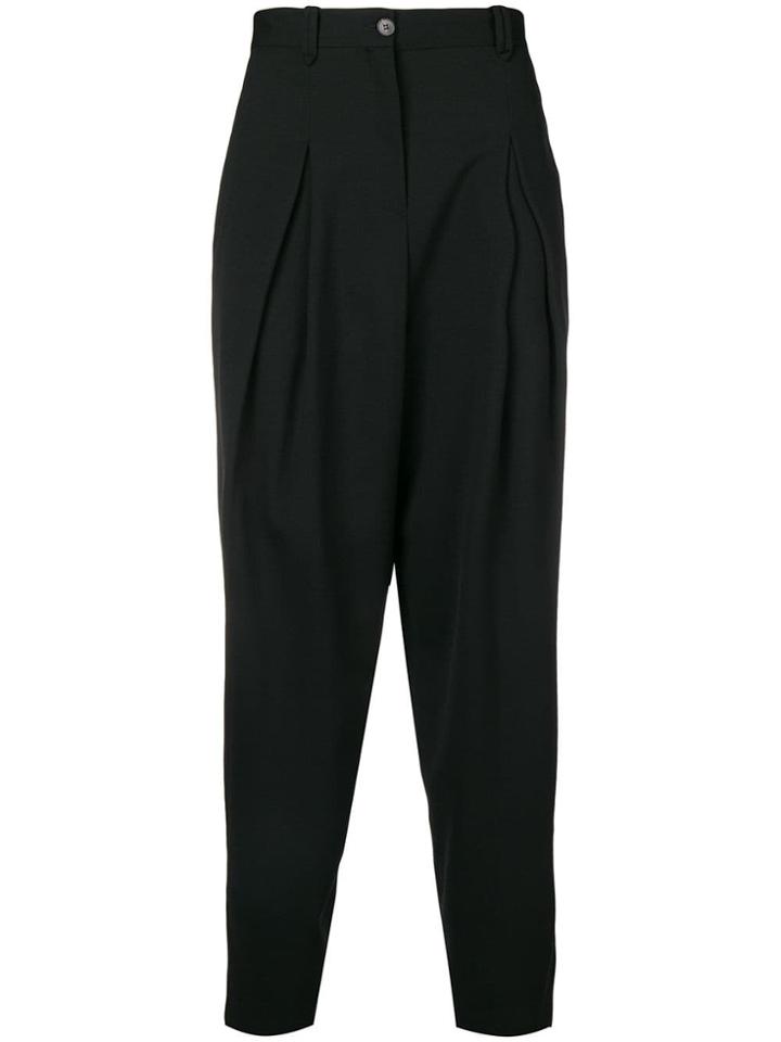 Mcq Alexander Mcqueen Drop-crotch Tailored Trousers - Black