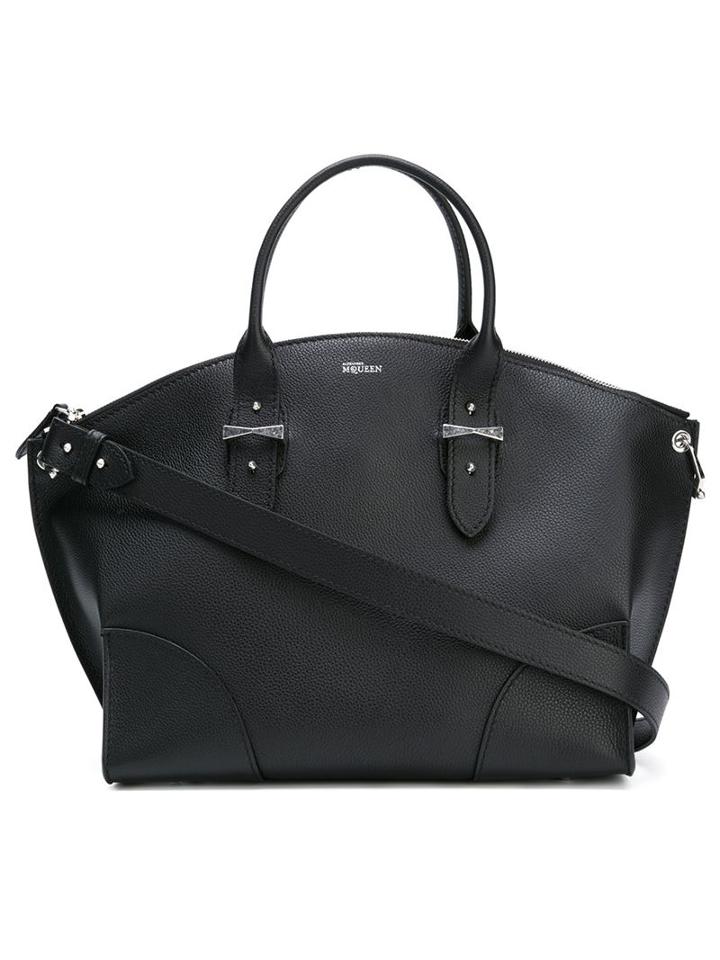 Alexander Mcqueen Legend Tote, Women's, Black, Calf Leather