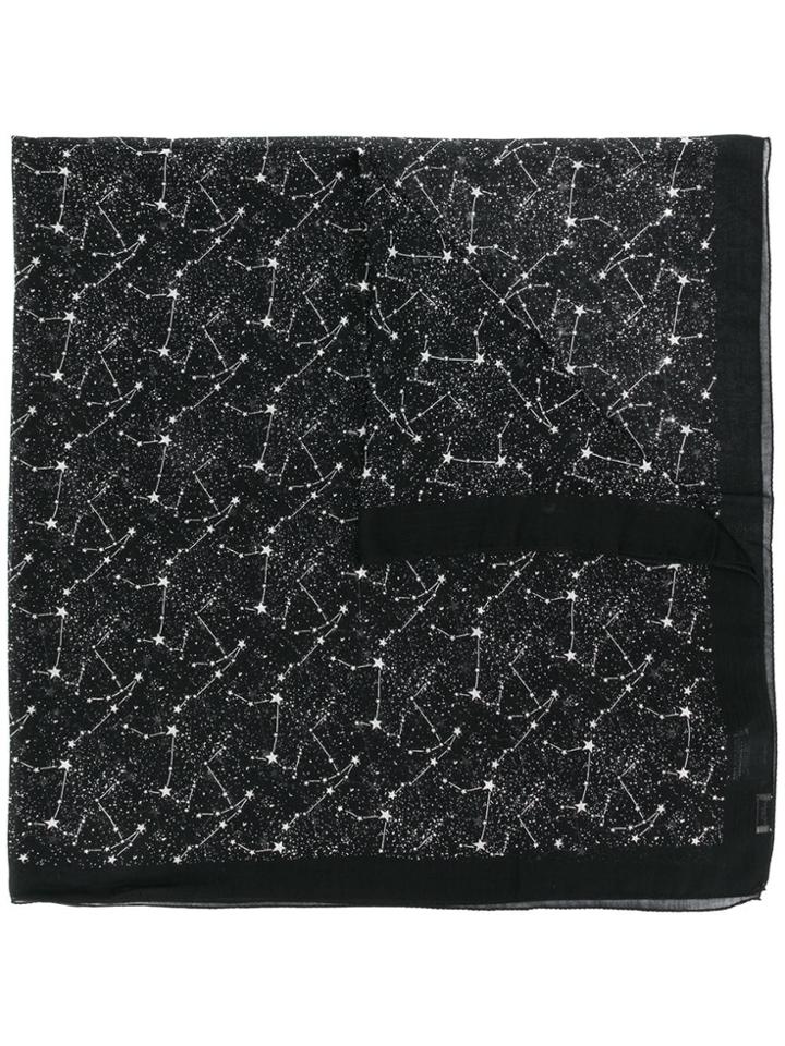 Saint Laurent Constellation Print Scarf - Black