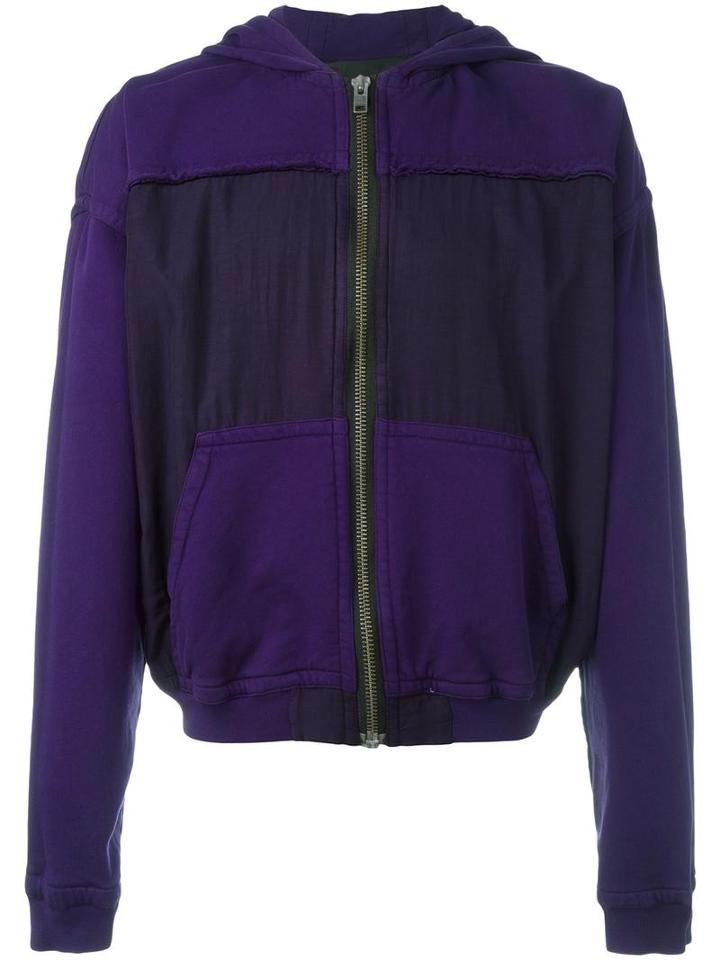 Haider Ackermann Zipped Hoodie, Men's, Size: Small, Pink/purple, Cotton/spandex/elastane
