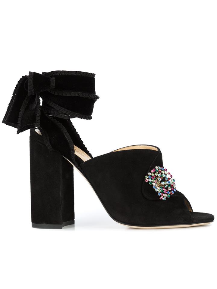 Chloe Gosselin Vanille Embellished Mules - Black