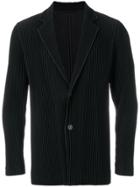Homme Plissé Issey Miyake Ribbed Fitted Blazer - Black