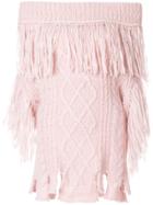 Philosophy Di Lorenzo Serafini Off Shoulder Jumper - Pink & Purple
