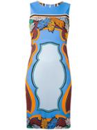 Emilio Pucci Leaf Print Dress - Blue