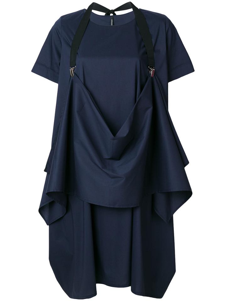 Pierantoniogaspari Short Sleeved Shift Dress - Blue