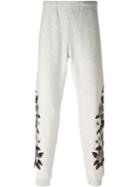 Alexander Mcqueen Floral Embroidered Track Pants